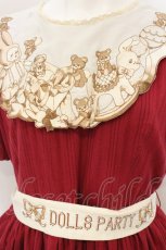 画像2: DOLLS PARTY / 刺繍襟ワンピース L アカ O-26-08-01-031-LO-OP-OW-OS (2)