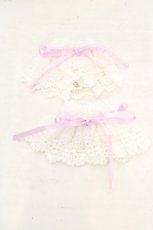 画像1: BABY,THE STARS SHINE BRIGHT / トーションレースお袖とめ  シロ×ラベンダー O-26-08-02-044-BA-AC-IG-OS (1)