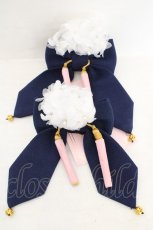 画像1: metamorphose / ミラクルニキ コラボ お花クリップ  ネイビー O-26-08-02-061-ME-AC-IG-OS (1)