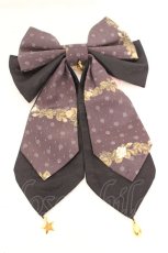 画像1: metamorphose / Star Roseリボンクリップ  クロ O-26-08-02-066-ME-AC-IG-OS (1)