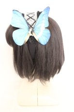 画像3: GothicHolic / 蝶々カチューシャ  ブラック×ブルー O-26-08-02-006-LO-AC-OW-OS (3)