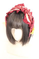 画像1: metamorphose / うたかたの華かぐらヘッドドレスカチューシャ  ワイン O-26-08-02-073-ME-AC-IG-OS (1)