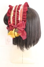 画像3: metamorphose / うたかたの華かぐらヘッドドレスカチューシャ  ワイン O-26-08-02-073-ME-AC-IG-OS (3)