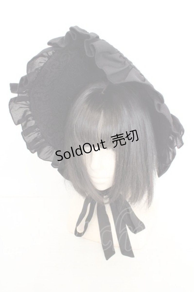 画像1: Henrietta / Victorian Doll ボンネット  クロ O-26-08-02-007-LO-AC-OW-ZT487 (1)