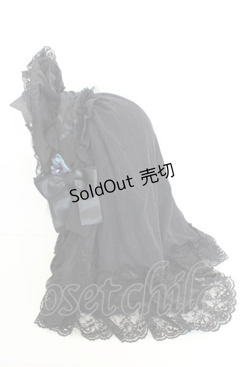 画像2: metamorphose / 幽玄の姫君ハーフボンネット  クロ O-26-08-02-076-ME-AC-IG-OS (2)
