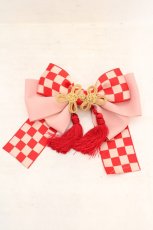 画像1: metamorphose / 花鳥風月 リボンクリップ  ピンク O-26-08-02-1029-ME-ZA-IG-OS (1)
