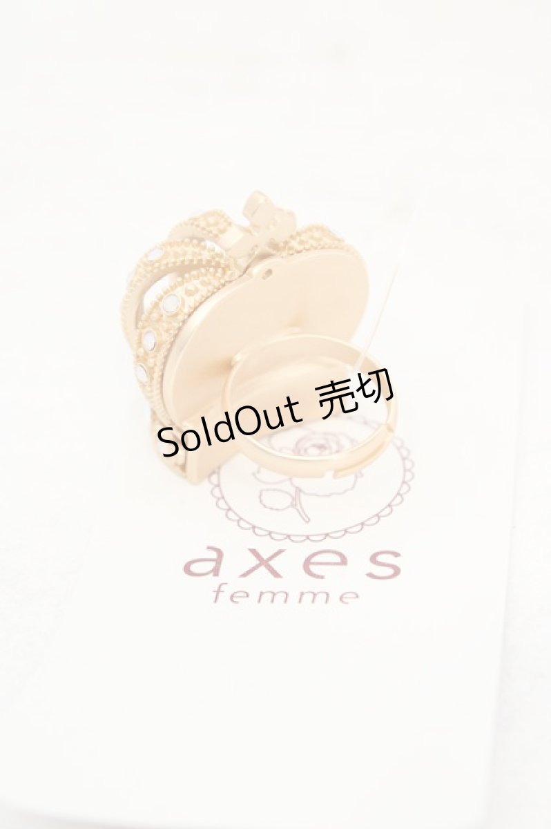 画像2: axes femme kawaii / ロイヤルクラウンリング  ゴールド O-26-08-02-1034-AX-AC-IG-OS (2)