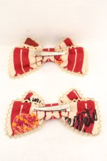 画像2: metamorphose / ハイカラ小町リボンクリップ  アカ系 O-26-08-02-1055-ME-AC-OW-OS (2)