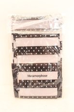 画像2: metamorphose / ボーダードットプリントオーバーニー  クロ×グレー O-26-08-02-1060-ME-ZA-OW-OS (2)