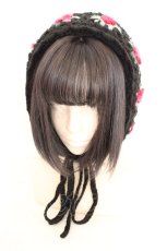 画像1: merry jenny / クロシェヘッドドレス  クロ O-26-08-02-1065-LO-AC-IG-OS (1)