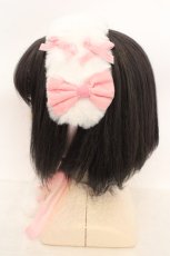 画像3: Chalmiere / ファーヘッドドレス  シロ×ピンク O-26-08-02-1015-AX-AC-IG-OS (3)