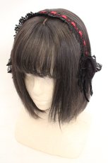 画像1: MR corset / エンジェルウィングカチューシャ  ブラック×レッド O-26-08-02-1019-GO-AC-IG-OS (1)