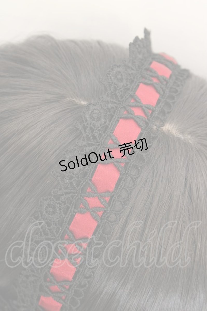 画像2: MR corset / エンジェルウィングカチューシャ  ブラック×レッド O-26-08-02-1019-GO-AC-IG-OS (2)