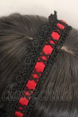 画像2: MR corset / エンジェルウィングカチューシャ  ブラック×レッド O-26-08-02-1019-GO-AC-IG-OS (2)