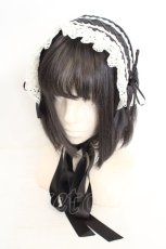画像1: BAROQUE / Whipping Cake　ヘッドドレス  クロ×シロ O-26-08-02-008-LO-AC-OW-OS (1)