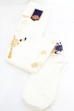 画像1: metamorphose / うたかたの華かぐらオーバーニー  生成り O-26-08-02-034-ME-ZA-IG-OS (1)