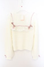 画像3: LIZ LISA / レースセーラーニット  シロ×ピンク O-26-08-03-032-LO-TO-OW-OS (3)