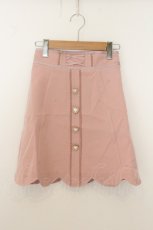 画像1: LIZ LISA / リボン刺繍スカラップスカート  ピンク O-26-08-03-013-LO-SK-OW-OS (1)