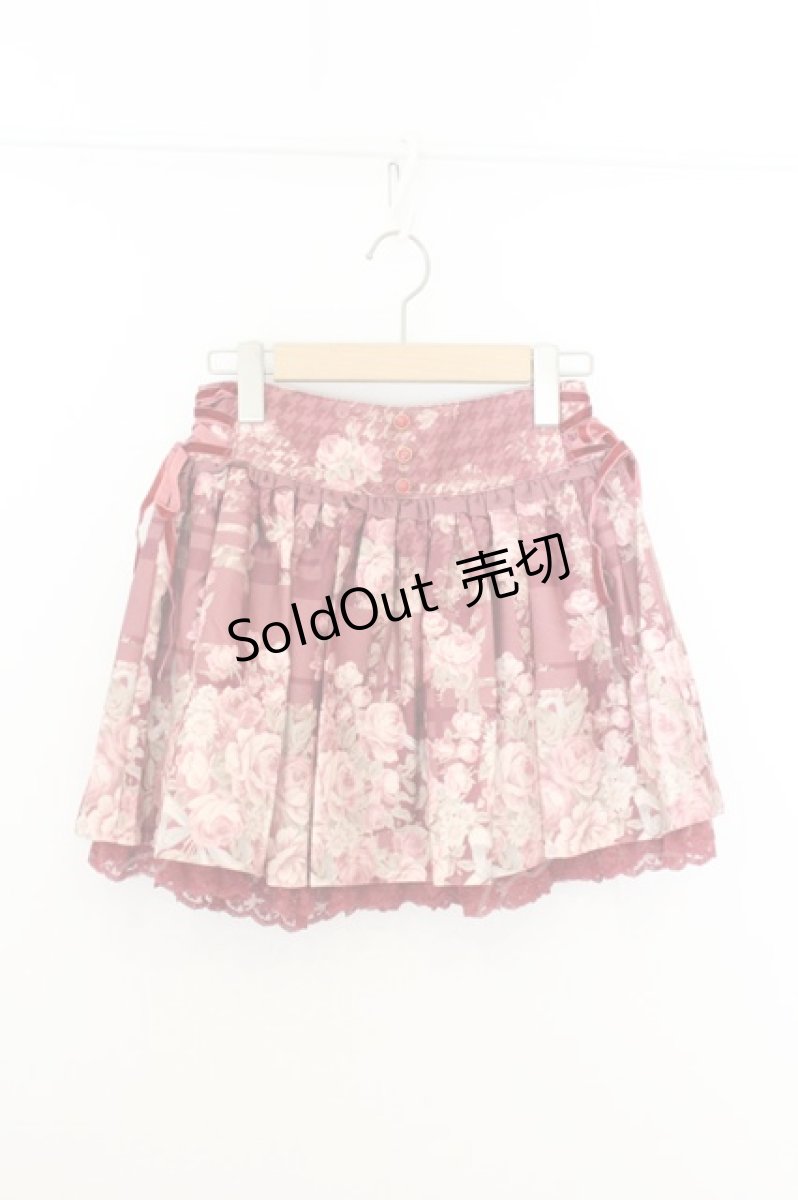 画像1: LIZ LISA / 花柄×チェック柄スカパン【お直し品】  ワイン O-26-08-03-015-LO-PA-IG-ZI (1)
