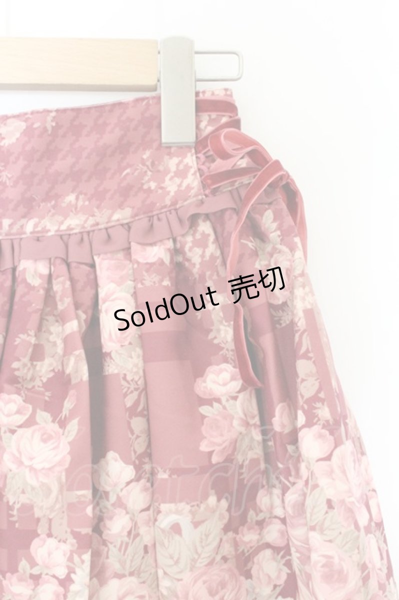 画像2: LIZ LISA / 花柄×チェック柄スカパン【お直し品】  ワイン O-26-08-03-015-LO-PA-IG-ZI (2)