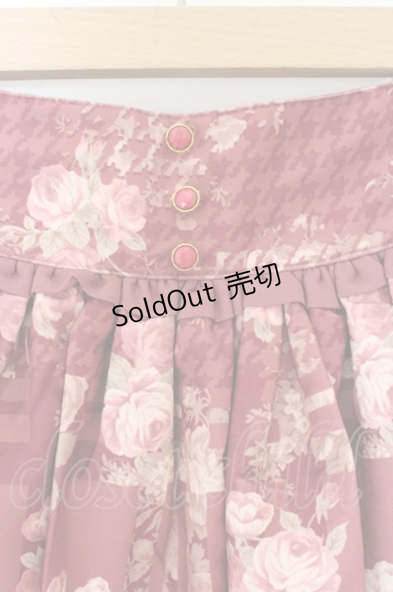 画像3: LIZ LISA / 花柄×チェック柄スカパン【お直し品】  ワイン O-26-08-03-015-LO-PA-IG-ZI (3)