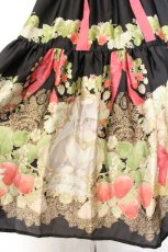 画像3: BAROQUE / Strawberry field’s Cats イチゴ畑の猫たちジャンパースカート L クロ O-26-08-04-030-LO-OP-OW-OS (3)