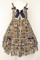 画像1: metamorphose / fortune tarotハイウエストジャンパースカート  アメジスト O-26-08-04-034-ME-OP-OW-OS (1)