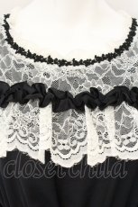 画像2: Pina sweetcollection / レーシーサテンワンピース  クロ×シロ O-26-08-04-040-LO-OP-OW-OS (2)
