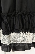 画像3: Pina sweetcollection / レーシーサテンワンピース  クロ×シロ O-26-08-04-040-LO-OP-OW-OS (3)