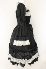 画像4: Pina sweetcollection / レーシーサテンワンピース  クロ×シロ O-26-08-04-040-LO-OP-OW-OS (4)