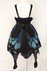 画像5: Star Fantasy / The Butterfly Effectハイウエストジャンパースカート L クロ×アオ O-26-08-04-041-LO-OP-OW-OS (5)