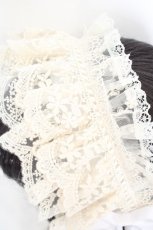 画像2: Morun x Muuna Stoik / Libraヘッドドレス  ホワイト×生成り O-26-08-04-1005-LO-AC-IG-OS (2)