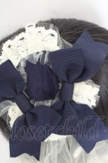 画像2: BABY,THE STARS SHINE BRIGHT / アントワーヌブーケカチューシャ  ネイビー×生成り O-26-08-04-1007-BA-AC-IG-OS (2)