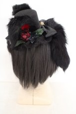 画像2: GOTHIC HOLIC / 耳しっぽミニハット  ブラック O-26-08-04-1009-PU-AC-IG-OS (2)