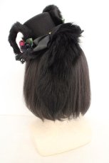 画像3: GOTHIC HOLIC / 耳しっぽミニハット  ブラック O-26-08-04-1009-PU-AC-IG-OS (3)