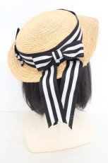 画像3: LIEF / 2015 SailorSeriesストローハット  ナチュラル×クロ O-26-08-04-1010-LO-AC-IG-OS (3)