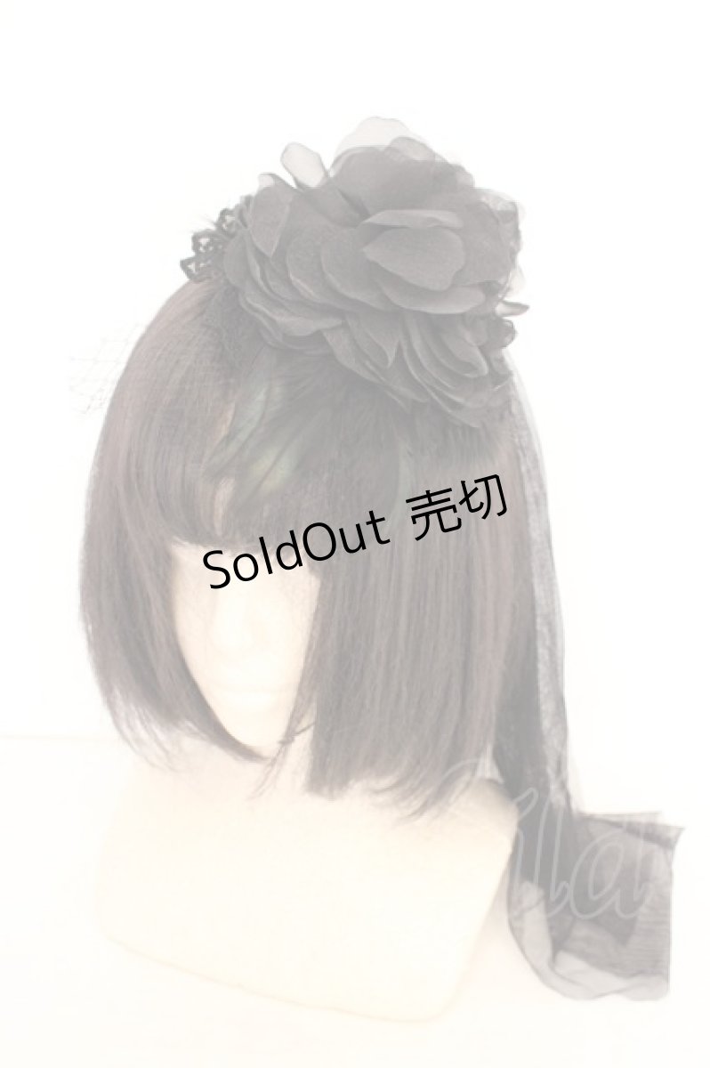 画像1: GOTHその他 / チュールコサージュクリップ  ブラック O-26-08-04-1012-GO-AC-IG-OS (1)