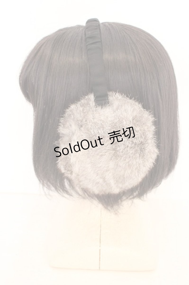 画像2: axes femme / ファーイヤーマフ  グレー×クロ O-26-08-04-1003-AX-AC-IG-ZT0814X (2)