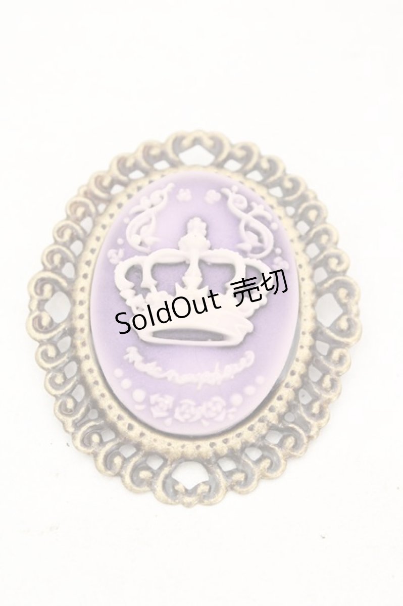画像1: metamorphose / カメオブローチ  パープル O-26-08-04-1025-ME-AC-IG-OS (1)