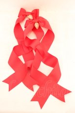 画像1: LOTUS ribbon / ×merci mel ストロベリーツインテールバレッタ  アカ O-26-08-04-1027-LO-AC-IG-OS (1)