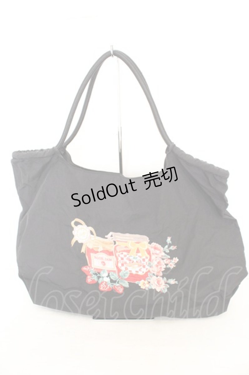 画像1: m petit by misako / 刺繍バッグ  クロ O-26-08-04-1029-LO-BG-OW-OS (1)