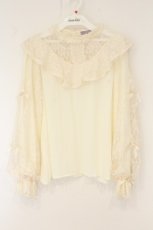 画像1: axes femme kawaii / ヴィンテージシフォンブラウス M アイボリー O-26-08-04-058-AX-BL-IG-OS (1)