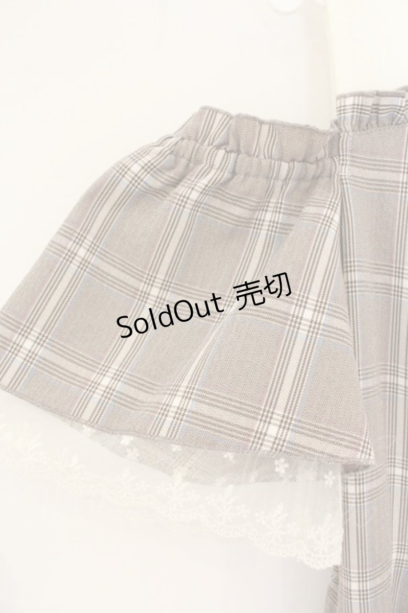画像3: axes femme POETIQUE / オフショルチェックシャツワンピース M ブラウン×アイボリー O-26-08-04-059-AX-OP-IG-OS (3)