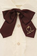 画像2: axes femme kawaii / りんご刺繍ブラウス M シロ×ワイン O-26-08-04-064-AX-BL-IG-OS (2)