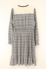 画像3: axes femme POETIQUE / チェック消しプリーツワンピース M グレー×ネイビー×シロ O-26-08-04-065-AX-OP-IG-OS (3)