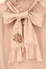 画像2: axes femme kawaii / クラシックローズ刺繍ブラウス M ピンク O-26-08-04-072-AX-BL-IG-OS (2)