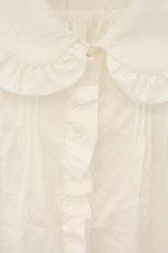 画像2: axes femme POETIQUE / フリル襟ブラウス M シロ O-26-08-04-074-AX-BL-IG-OS (2)
