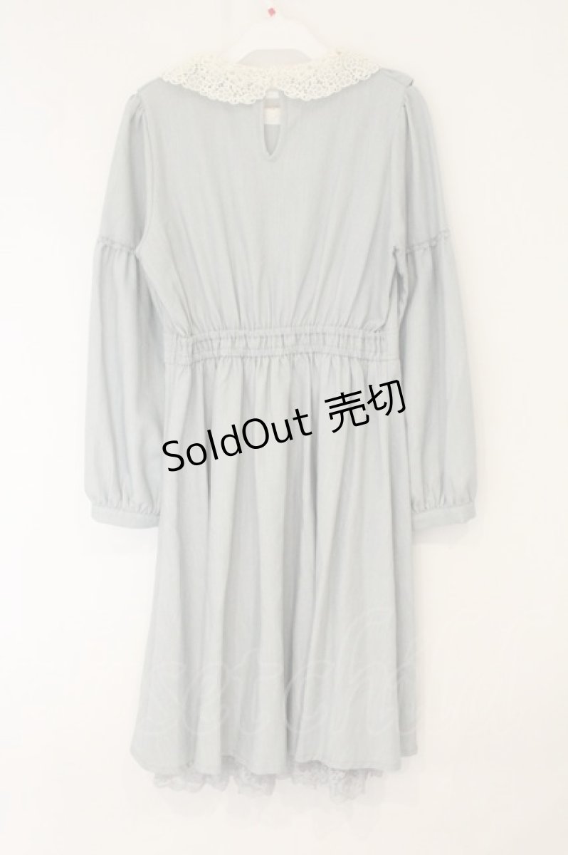 画像4: axes femme POETIQUE / エプロン風ワンピース M サックス O-26-08-04-079-AX-OP-IG-OS (4)