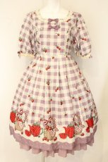画像1: axes femme kawaii / ベリーズピクニックワンピース M ラベンダー O-26-08-04-081-AX-OP-IG-OS (1)
