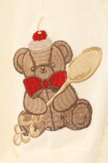画像3: axes femme kawaii / クマパフェ刺繍ニットカーデ M オフシロ O-26-08-04-082-AX-TO-IG-OS (3)
